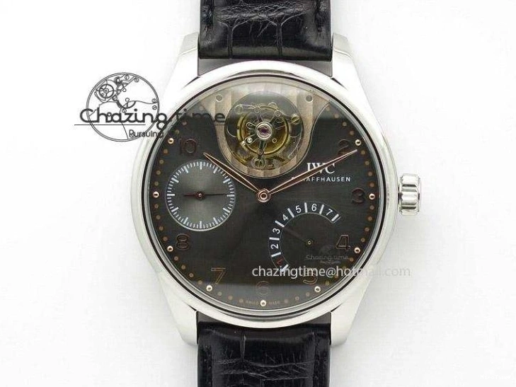 MIROTIME 1227 ZeroBulk Portuguese IW5444 SS Blue Dial On Blue Leather Strap A 7255